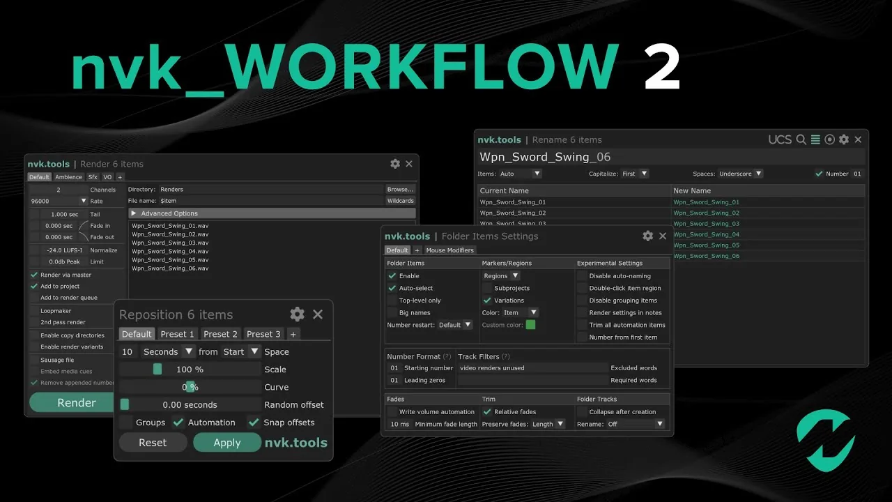 nvk_WORKFLOW 2 - Instant Game Audio in Reaper